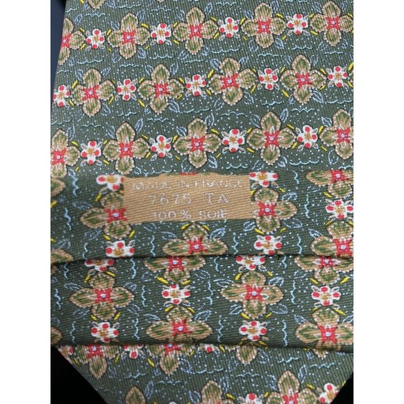 HERMES PARIS (7675 TA)  TIE 100%  SILK - Picture 7 of 8